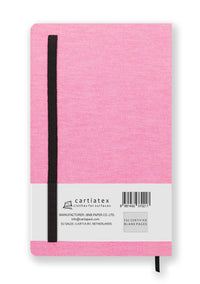 [OXFORD] STOFFEN HARDCOVER BLANK NOTITIEBOEKJE ROZE