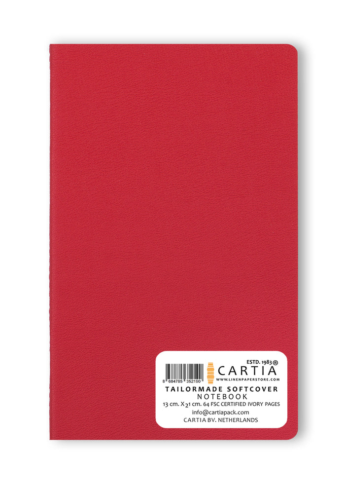 LEATHER SOFTCOVER NOTEBOOK RED